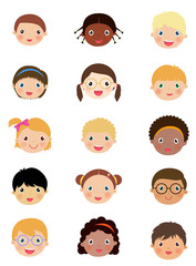 kids face set