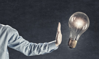 Light bulb in hand