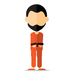 vector : prisoner cartoon design