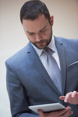 business man with tablet