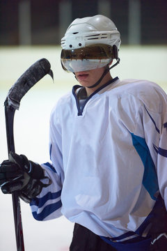 ice hockey player portrait