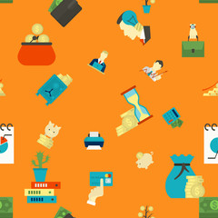 Business and Finance Seamless Pattern