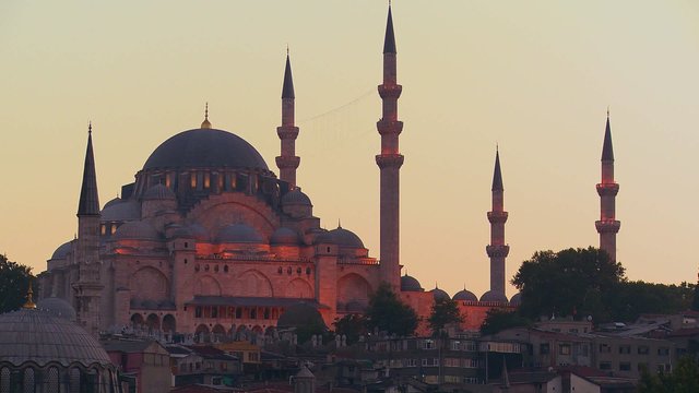 A beautiful mosque in Istanbul, Turkey.