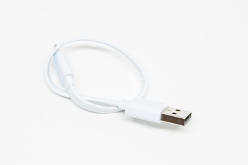 Micro USB Cable Isolate White Background
