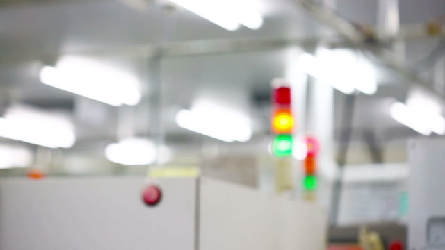 Warning light alarm for machine working