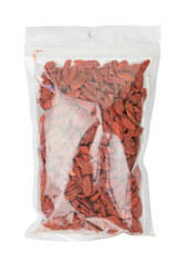 Dry wolfberry in plastic bags