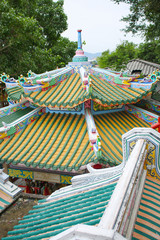 chinese roof on worship