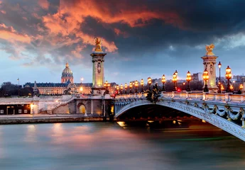 Tuinposter Alexandre 3 Bridge, Parijs, Frankrijk © TTstudio