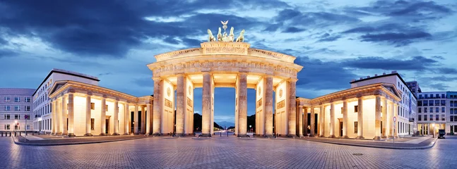 Foto op Plexiglas Centraal Europa Brandenburger Tor, Berlijn, Duitsland - panorama
