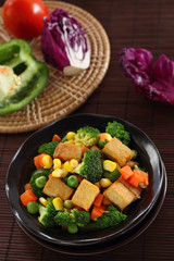 Fried Tofu with Vegetables.