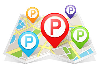 Parking Map pointer Location Destination on map