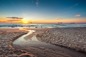 Beautiful cloudscape over the sea, sunrise shot