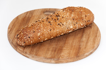 Cereals seeds on the sandwich roll