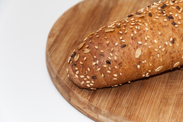 Cereals seeds on the sandwich bun