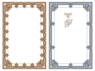 Vector abstract framework from the bound lines. Сeltic motifs