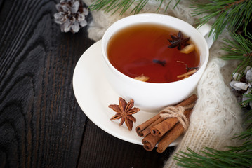 Winter black tea with spices
