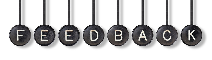 Typewriter buttons, isolated - Feedback