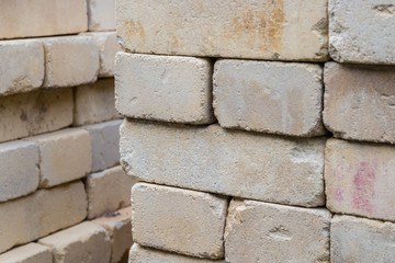 Fototapeta premium gestapelte Ziegelsteine