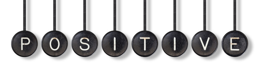 Typewriter buttons, isolated - Positive