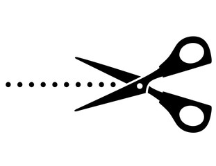 cutting scissors with black points