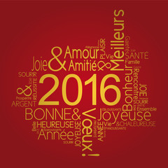 Carte de vœux 2016 joyeuse