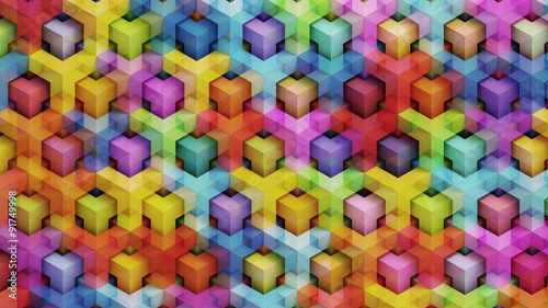 "Abstract colorful geometric background - seamlessly looped" Stock footage and royalty-free