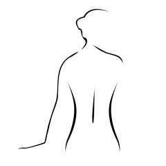 Abstract drawing of graceful lady