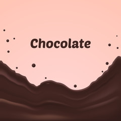 chocolate splash on pink background