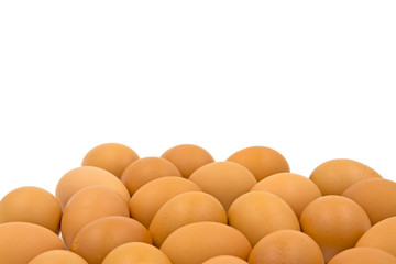 Eggs isolated on white background