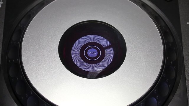 Dj cd player closeup
