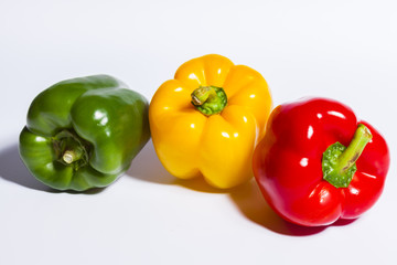 Different color bell peppers