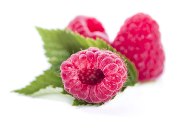 Raspberries (isolated on white)