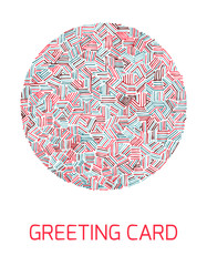 Hand-drawn bright card