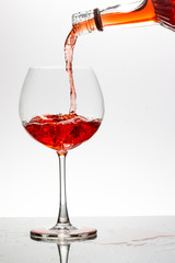 Empty wine glass. isolated on a white background