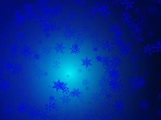 Fototapeta na wymiar Winter Snowflakes Poster for Xmas