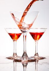 Empty wine glass. isolated on a white background