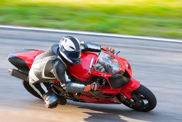 Gordijnen Motorcycle rider © sergio37_120