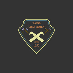 Logotype set for construction and carpentry industries. 