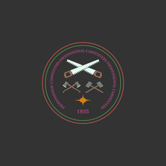 Logotype for construction and carpentry industries. 