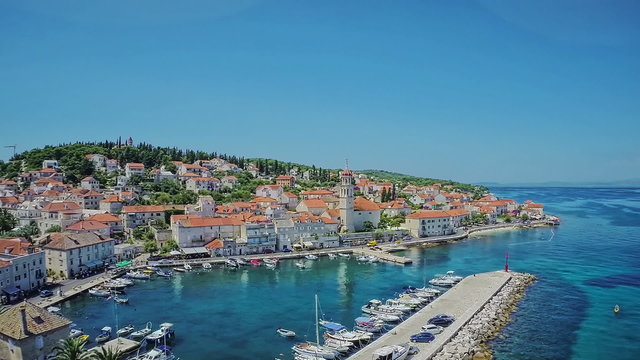 Sutivan on Brac Island, aerial shot