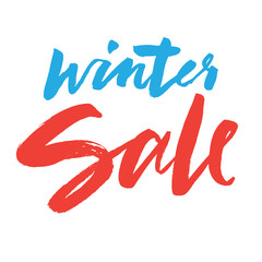 Clearance. Hand lettering. Winter sale.