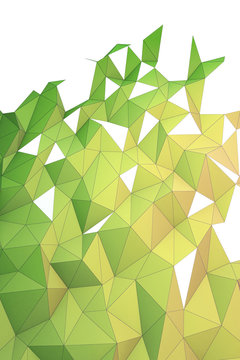 Abstract Green Low Polygon Background