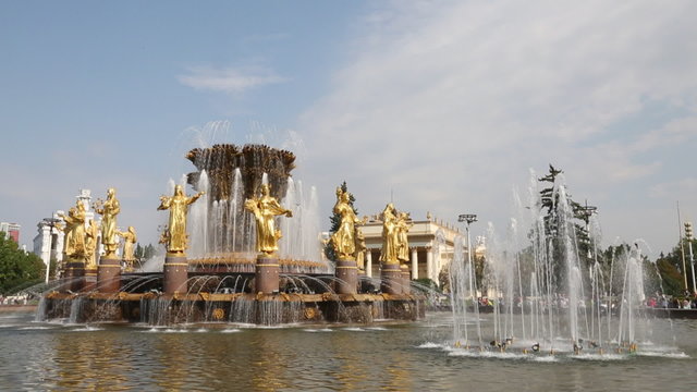 Fountain Friendship of Nations. VDNKH (All-Russia Exhibition Centre), Moscow, Russia