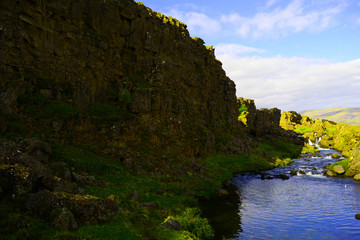 Islandia Thingvellir National Park - obrazy, fototapety, plakaty