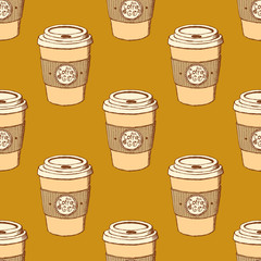 Sketch take away coffee