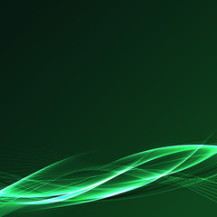 Futuristic speed power fusion green wave