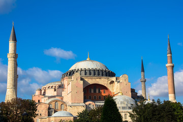 Fototapeta na wymiar Hagia Sophia in Sultanahmet, Istanbul, Turkey
