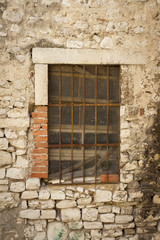 stone wall with window