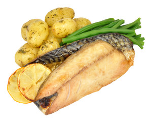 Grilled Mackerel And Potato Meal