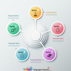 Modern infographic option banner